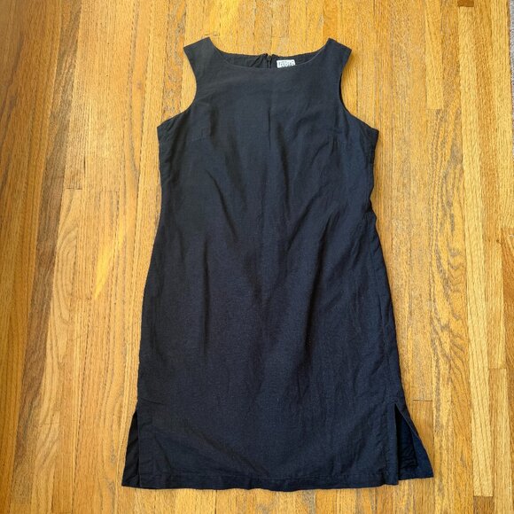 Field Gear Dresses & Skirts - Field Gear Sleeveless Vintage Black Dress Size 12 Linen/Cotton